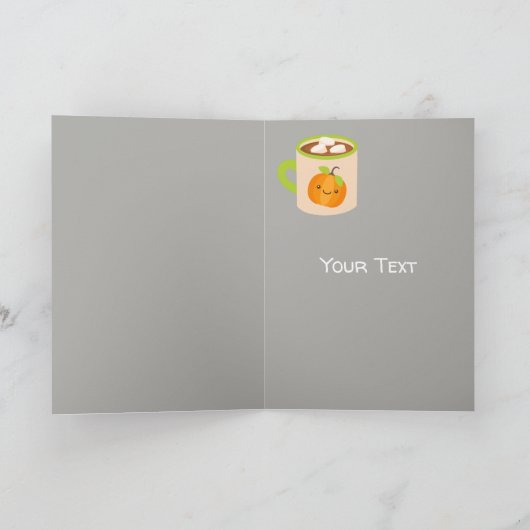 Liefde Jubileum We gaan samen met Pumpkin Spice Feestdagen Kaart (Binnen)