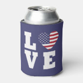 Liefde Juli 4E Koelbox, Patriottisch Juli 4e Bier Blikjeskoeler (Blikje Voorkant)