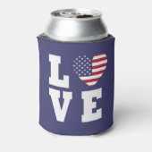 Liefde Juli 4E Koelbox, Patriottisch Juli 4e Bier Blikjeskoeler (Blikje Achterkant)