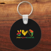 Liefde Juneteenth Black Pride Vrijheid 4th van jul Sleutelhanger (Voorkant)
