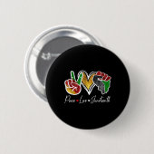 Liefde Juneteenth Zwarte Trots Vrijheid 4 juli 1 Ronde Button 5,7 Cm (Voorkant /achterkant)