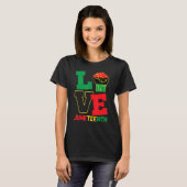 Liefde Juneteth Pride Zwarte Geschiedenis Trots Af T-shirt (Voorkant volledig)