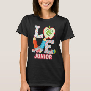 Liefde junior Kind docent leraar terug naar school T-shirt