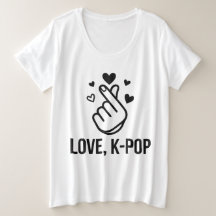 Liefde, K-POP Vingerhart Grafische T-shirt