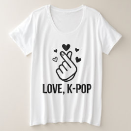 Liefde, K-POP Vingerhart Grafische T-shirt