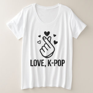 Liefde, K-POP Vingerhart Grafische T-shirt