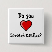 Liefde kaarsen? vierkante button 5,1 cm (Voorkant)