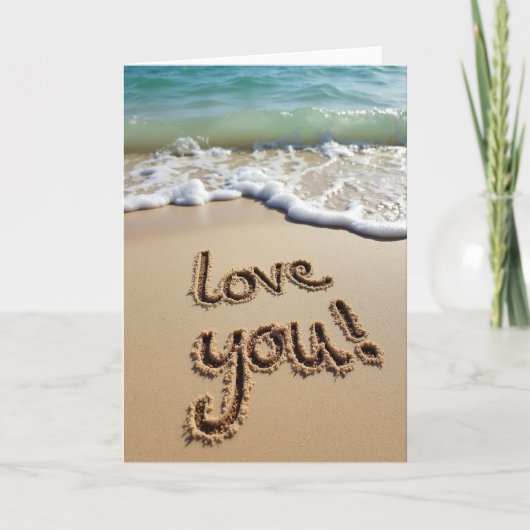 Liefde Kaart met Zand Boodschap (Voorkant)