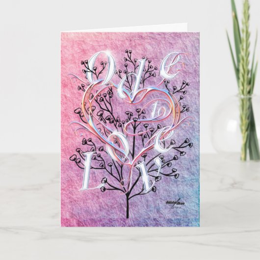 Liefde Kaart van de Ode door Dichter Adiela Akoo (Voorkant)