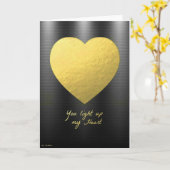 Liefde Kaart Vriendje wenskaart Gouden Hart Kaart (Gele Bloem)