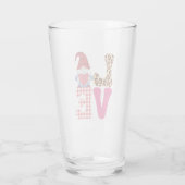 Liefde Kabouter Valentijnsdag Rood Buffalo Geruit Glas (Achterkant)