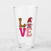 Liefde Kabouter Valentijnsdag Rood Buffalo Geruit Glas (Voorkant)