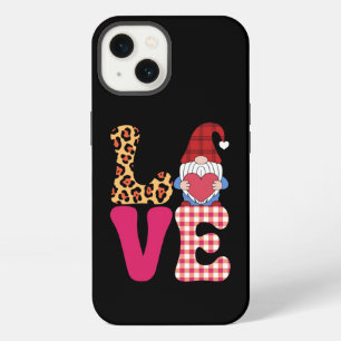 Liefde Kabouter Valentijnsdag Rood Buffalo Geruit iPhone 13 Hoesje