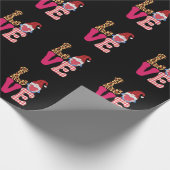 Liefde Kabouter Valentijnsdag Rood Buffalo Plaid L Cadeaupapier (Hoek)