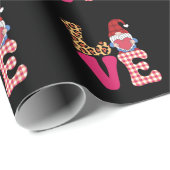 Liefde Kabouter Valentijnsdag Rood Buffalo Plaid L Cadeaupapier (Rol Hoek)