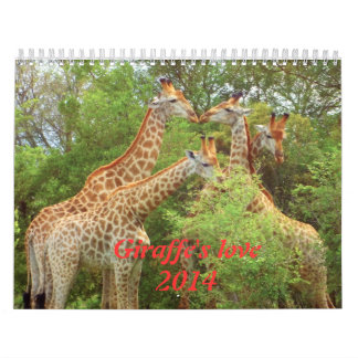 Liefde kalender van Giraffe 2014