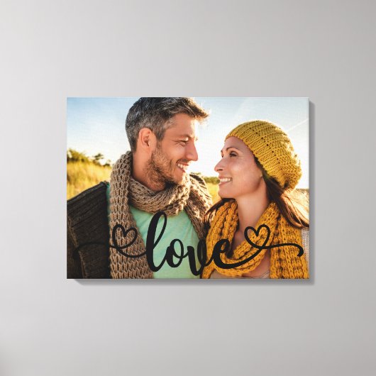 Liefde kalligrafie Aangepaste foto Canvas Afdruk (Voorkant)