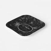 Liefde Kalligrafie Bruiloft Welkomstpatroon Blk ID Papieren Bordje (Gebogen)