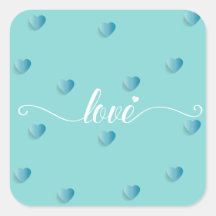 Liefde kalligrafie cyaan hart