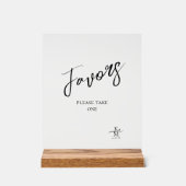 Liefde Kalligrafie Favors Heart White ID940 Acryl Bord (Voorkant)