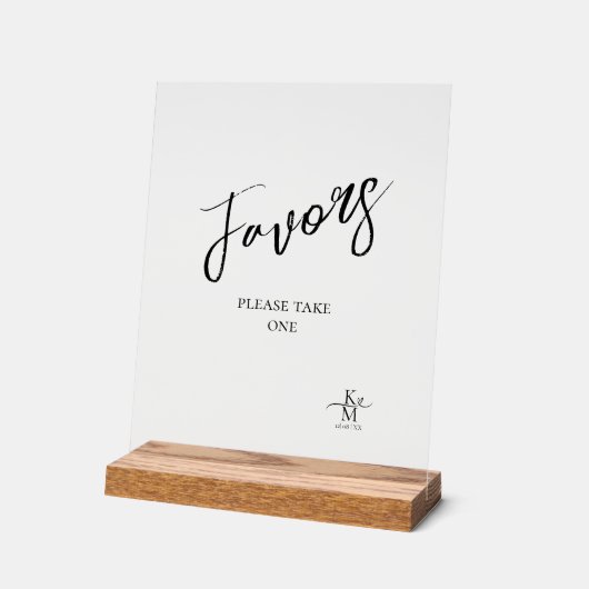 Liefde Kalligrafie Favors Heart White ID940 Acryl Bord (Hoek)