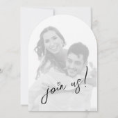 Liefde Kalligrafie Fotosjabloon B&W Boog ID940 Kaart (Achterkant)