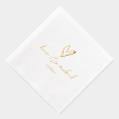 Liefde Kalligrafie Hart ID940 Folie Servetten (Rechts)