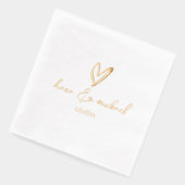 Liefde Kalligrafie Hart ID940 Folie Servetten (Links)