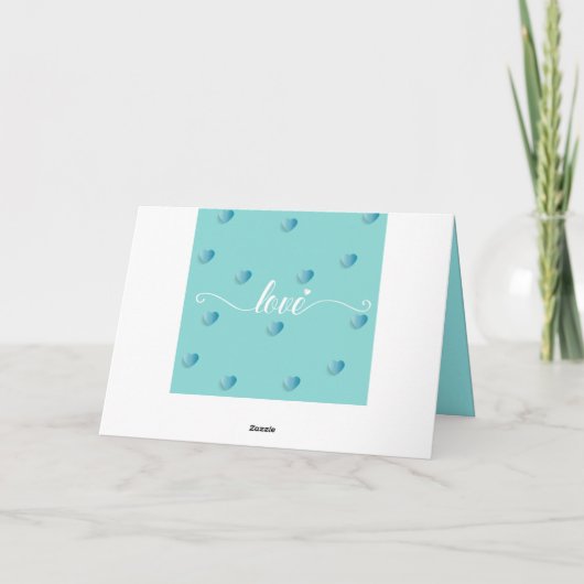 Liefde kalligrafie hart kaart (Achterkant)
