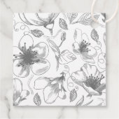 Liefde kalligrafie Hartelijk bedankt Witte B&W ID9 Bedankjes Labels (Achterkant)