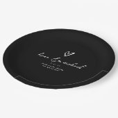 Liefde kalligrafie Hartelijk dank dat je hoort wat Papieren Bordje (Gekanteld)