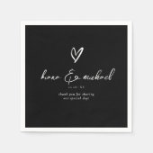 Liefde kalligrafie Hartelijk dank dat je hoort wat Servet (Voorkant)