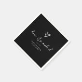 Liefde kalligrafie Hartelijk dank dat je hoort wat Servet (Hoek)