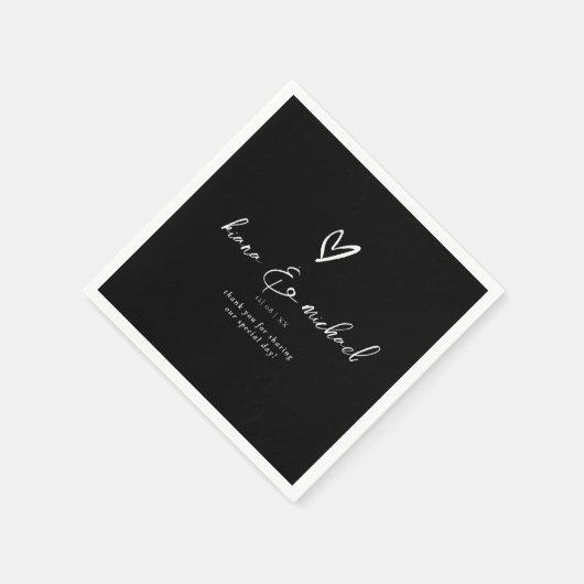 Liefde kalligrafie Hartelijk dank dat je hoort wat Servet (Hoek)