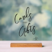 Liefde kalligrafie-Kaarten & cadeaus Heart Black I Acryl Bord (Neutraal)