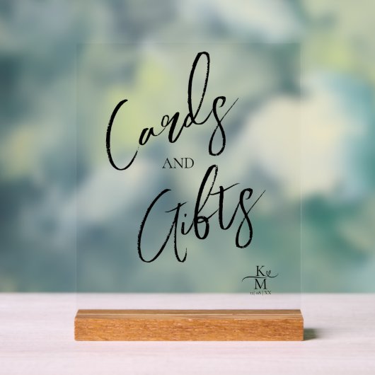 Liefde kalligrafie-Kaarten & cadeaus Heart Black I Acryl Bord (Neutraal)