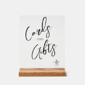 Liefde kalligrafie-Kaarten & cadeaus Heart Black I Acryl Bord (Voorkant)