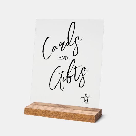 Liefde kalligrafie-Kaarten & cadeaus Heart Black I Acryl Bord (Hoek)