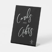 Liefde kalligrafie-Kaarten & cadeautjes Harde witt Reclamebord Met Voetstuk (Voorkant)