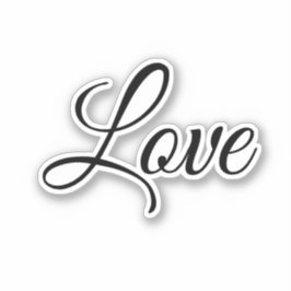 Liefde kalligrafie Moderne Typografie Elegant Scri Sticker