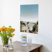 Liefde Kalligrafie Paar Foto Folie Print (Laag (Keuken))