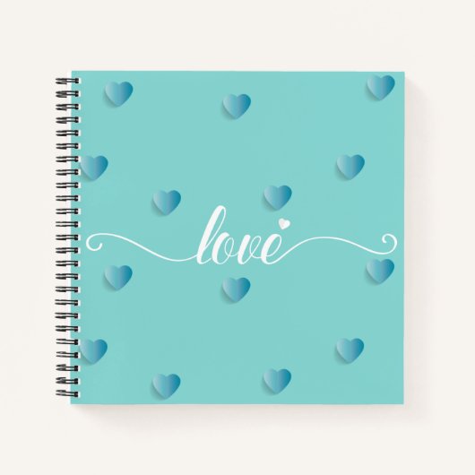 Liefde kalligrafie, romantisch notitieboek (Voorkant)