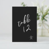 Liefde kalligrafie Tabelnummer Wit B&W ID940 Kaart (Staand voorkant)