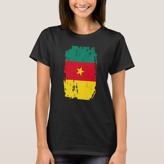 Liefde Kameroense vlag T-shirt (Voorkant)