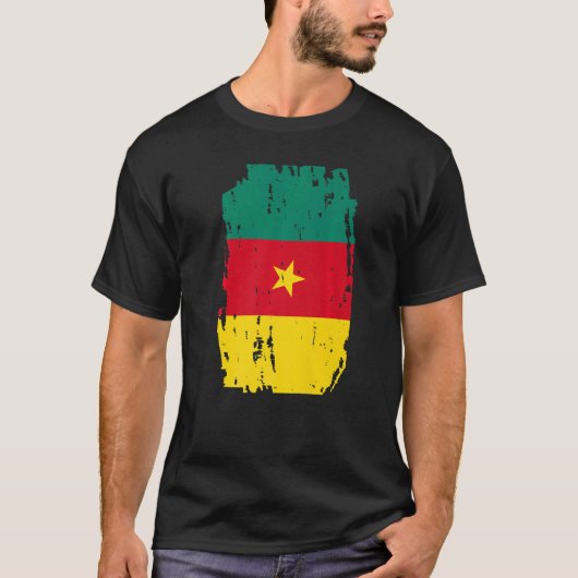 Liefde Kameroense vlag T-shirt (Voorkant)