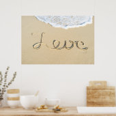 Liefde karbonade op het strand poster (Keuken)