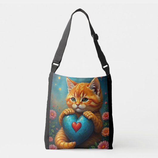 Liefde Kat Crossbody Tas (Voorkant)