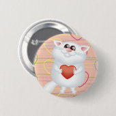 Liefde Kat knop Ronde Button 5,7 Cm (Voorkant /achterkant)