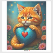 Liefde Kat Sticker (Vel)