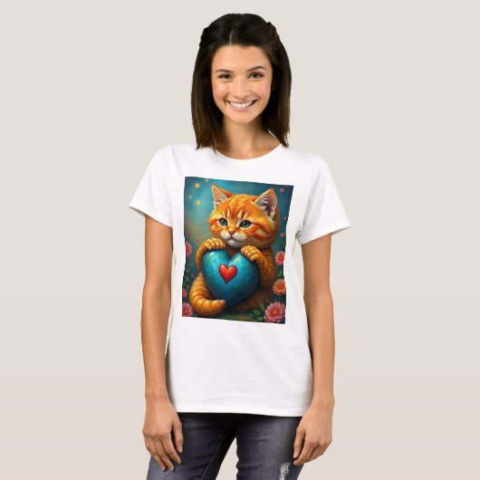 Liefde Kat T-shirt (Voorkant volledig)